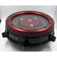 STM Clear Wet Clutch Cover For Ducati Panigale / Streetfighter / Multistrada V4 / S / Speciale - Sculptured Ring